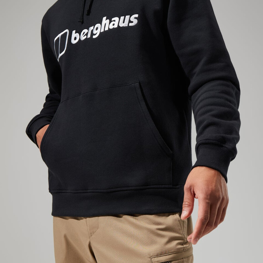 mens logo hoody black berghaus