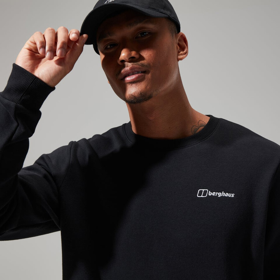 mens logo crew black berghaus