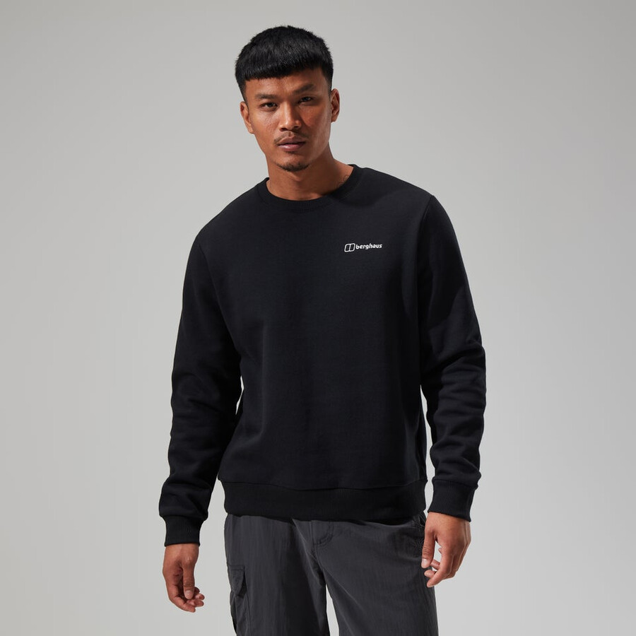 mens logo crew black berghaus