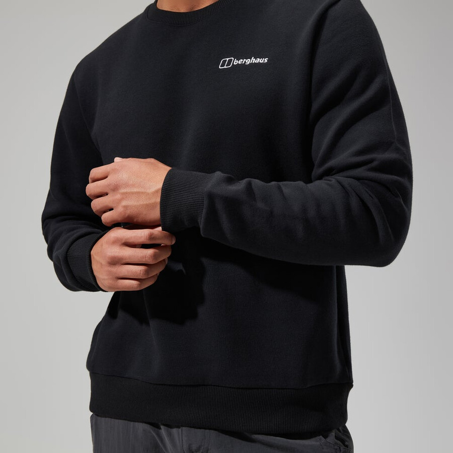 mens logo crew black berghaus