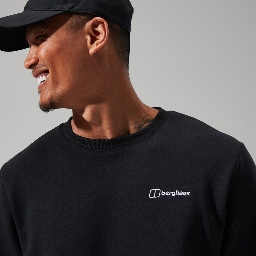 mens logo crew black berghaus