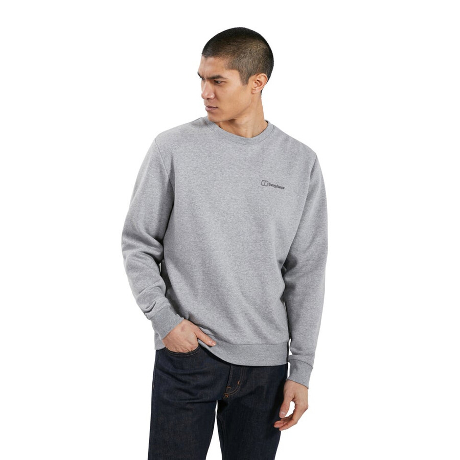 mens logo crew jumper grey berghaus