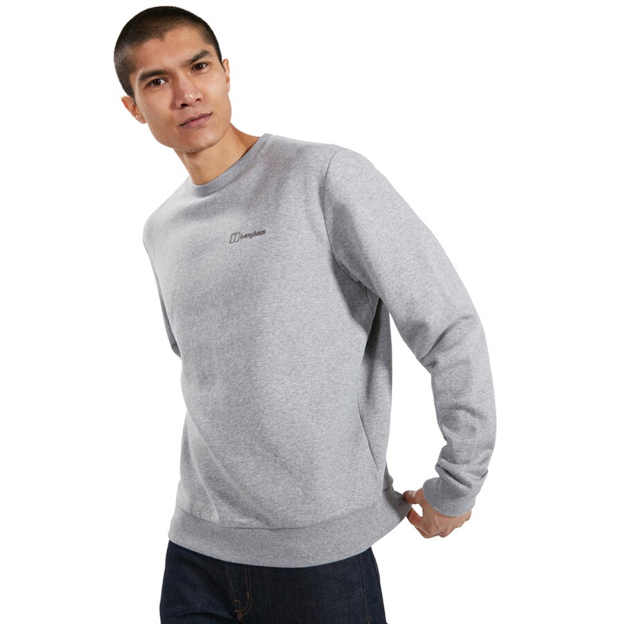 mens logo crew jumper grey berghaus