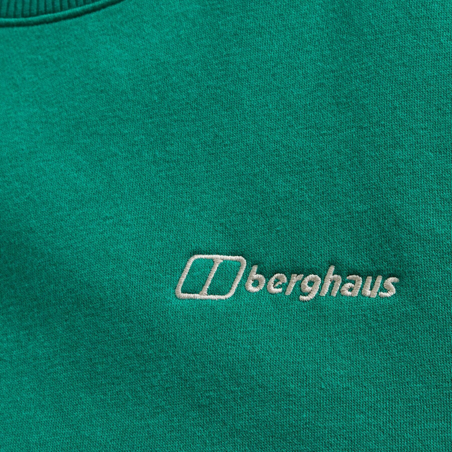 mens logo crew sweater - green berghaus