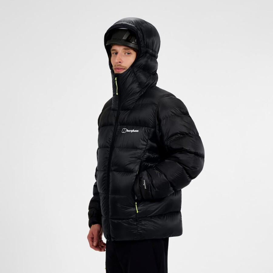mens mtn arete ultra down hoody - black berghaus