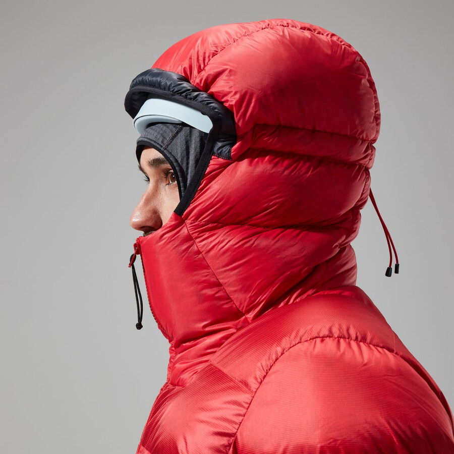 mens mtn arete ultra down hoody - redblack berghaus