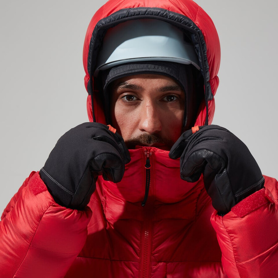 mens mtn arete ultra down hoody - redblack berghaus