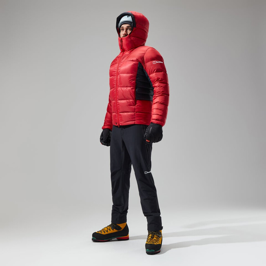 mens mtn arete ultra down hoody - redblack berghaus