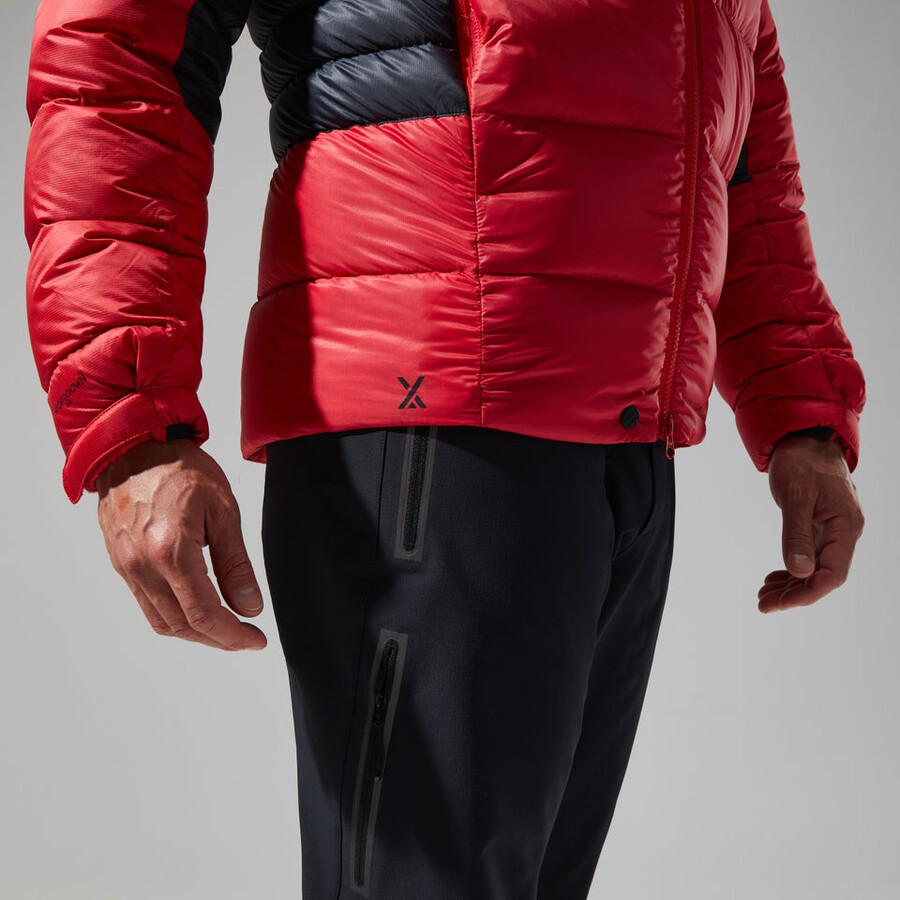 mens mtn arete ultra down hoody - redblack berghaus