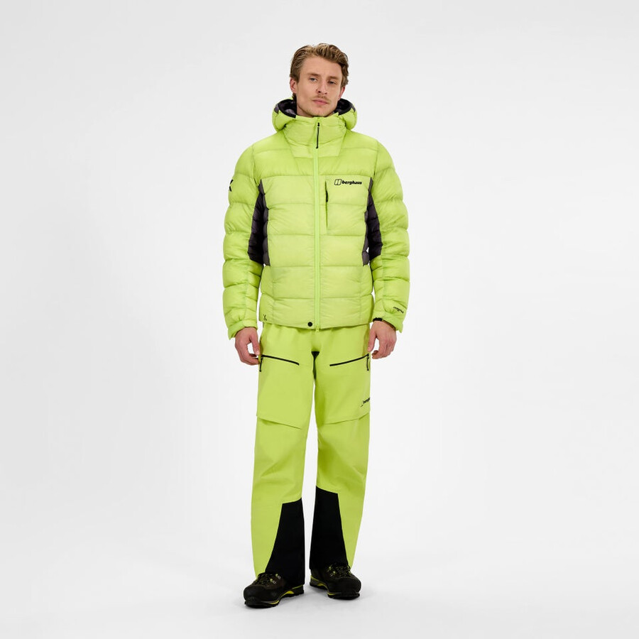 mens mtn arete ultra down hoody - yellowpurple berghaus