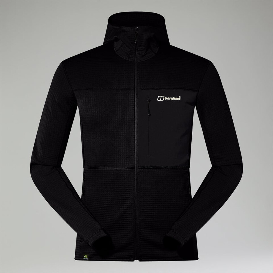 mens ridge-hiker hooded jacket - black berghaus
