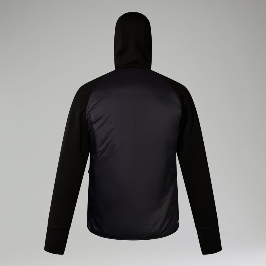 mens trawden hybrid hooded jacket - black berghaus