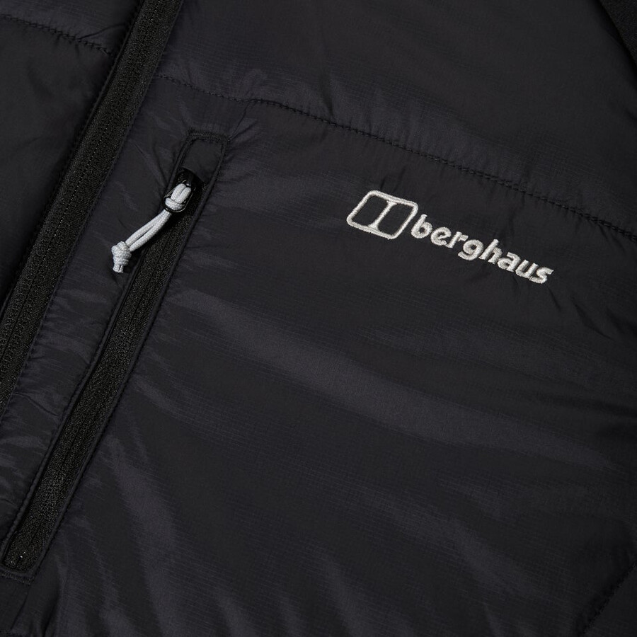 mens trawden hybrid hooded jacket - black berghaus