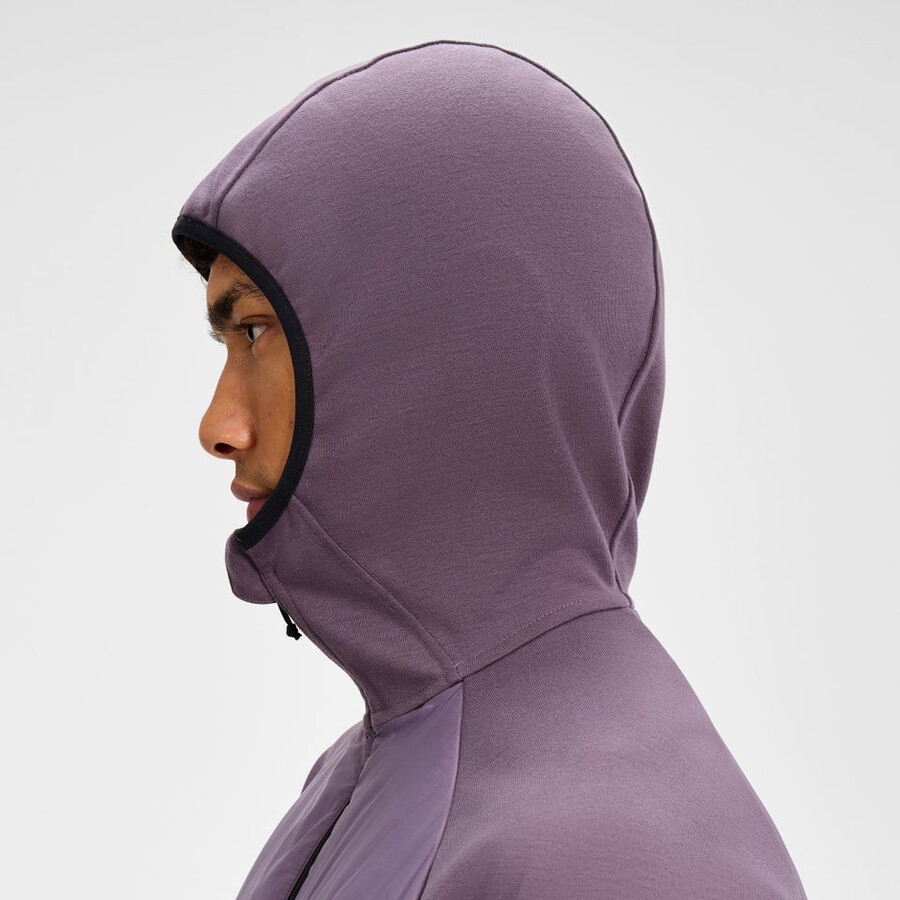 mens trawden hybrid hooded jacket - purple berghaus