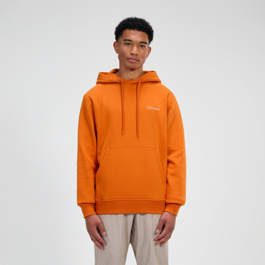mens grappled hoody - orange berghaus