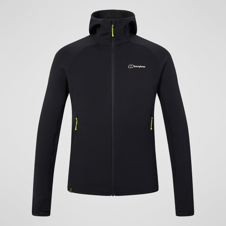 mens kinetic powerstretch hoody - black berghaus