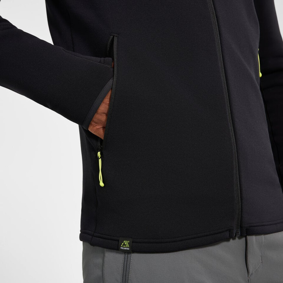 mens kinetic powerstretch hoody - black berghaus