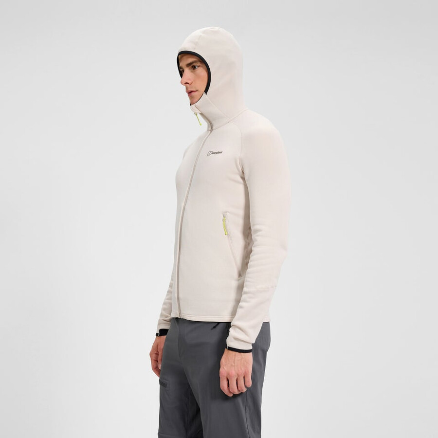 mens kinetic powerstretch hoody - grey berghaus