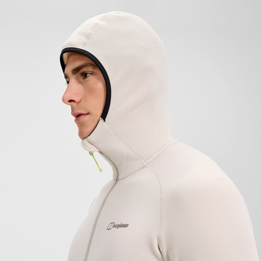 mens kinetic powerstretch hoody - grey berghaus