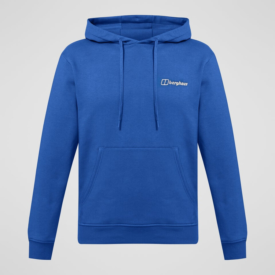 mens small logo hoody - blue berghaus