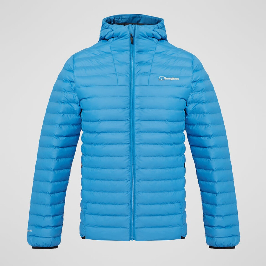 mens vaskye hooded synthetic insulated jacket - blue berghaus