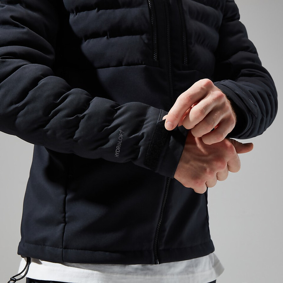 mens theran hybrid hooded jacket - black berghaus