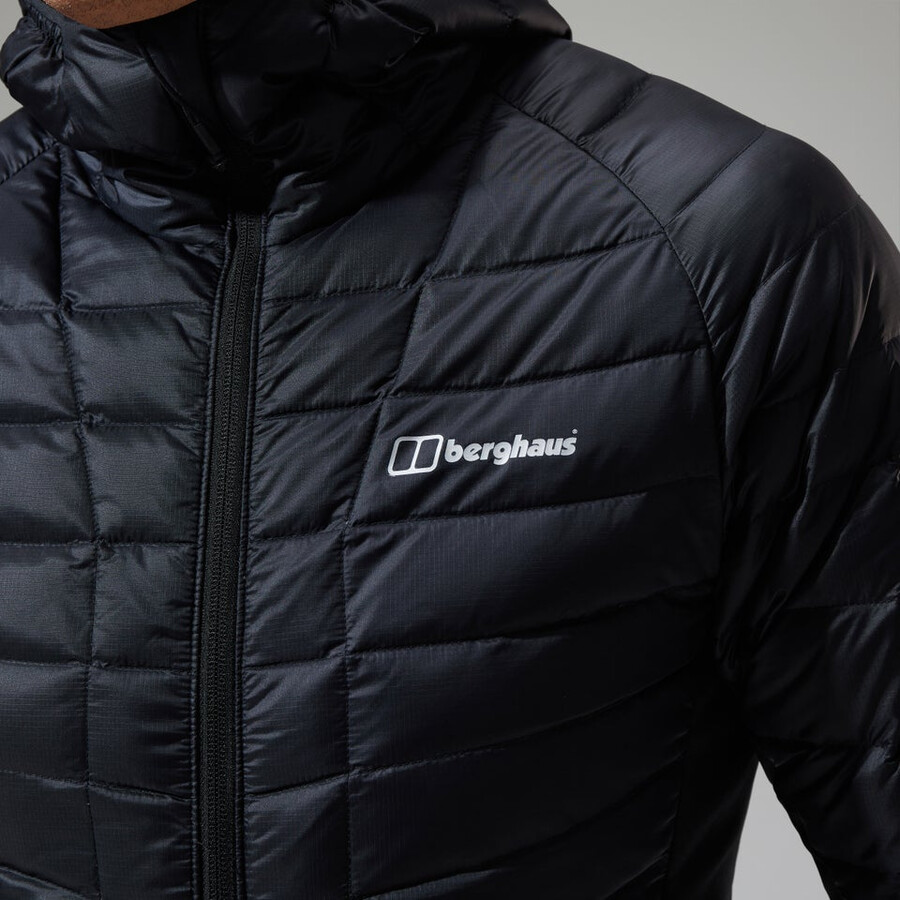 mens tephra 2.0 hooded insulated jacket - black berghaus