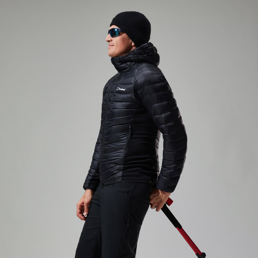 mens tephra 2.0 hooded insulated jacket - black berghaus