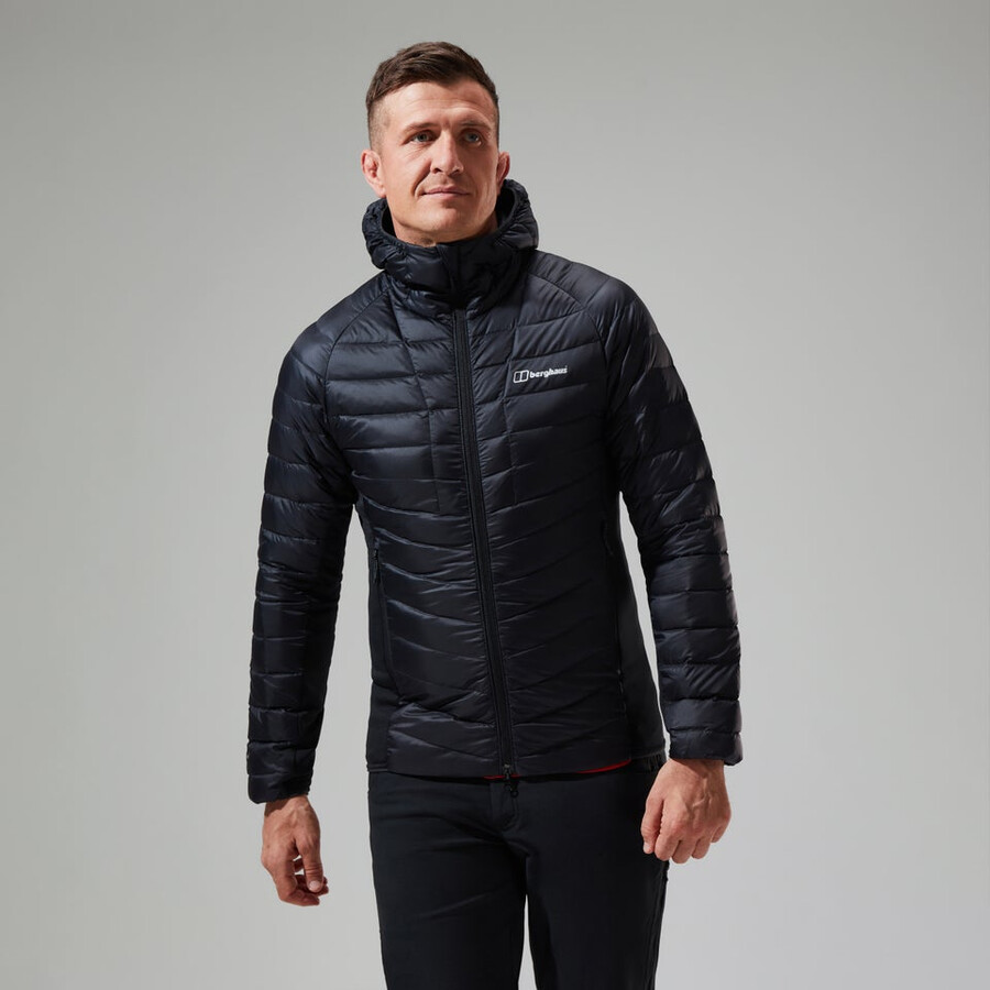 mens tephra 2.0 hooded insulated jacket - black berghaus
