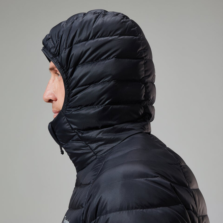 mens tephra 2.0 hooded insulated jacket - black berghaus