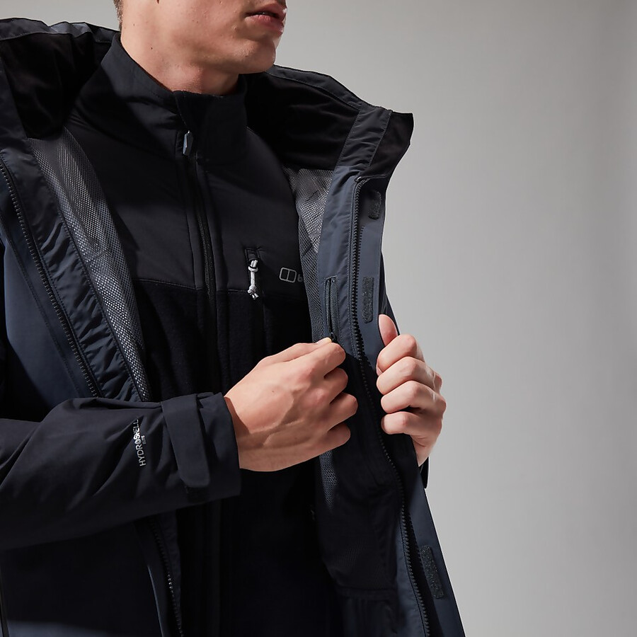 mens arran jacket - dark greyblack berghaus