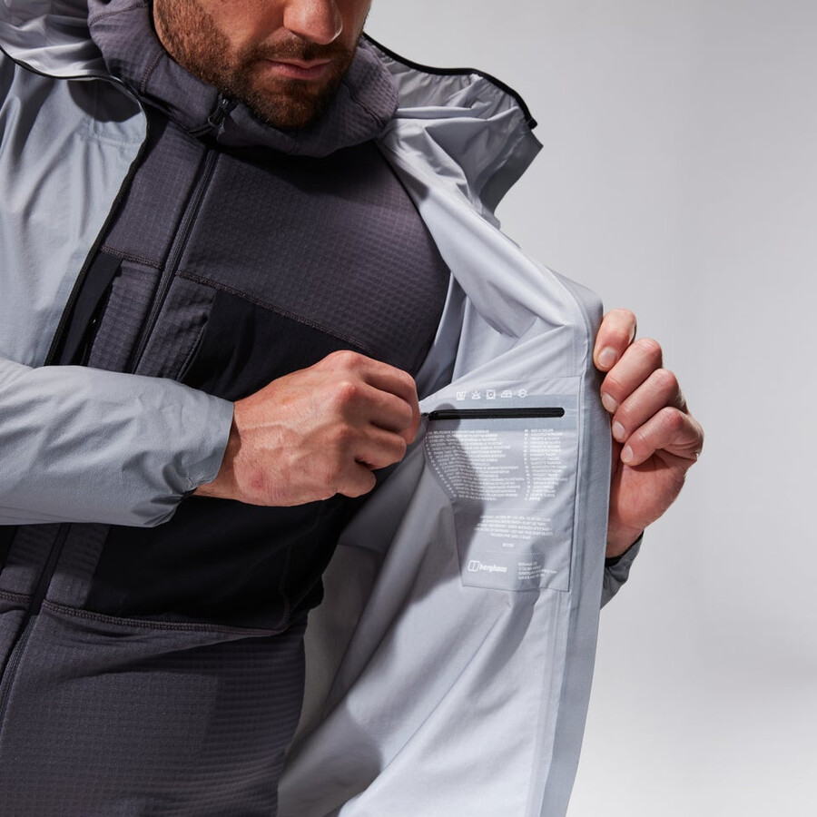 mens mtn guide hyper lt jacket - grey berghaus