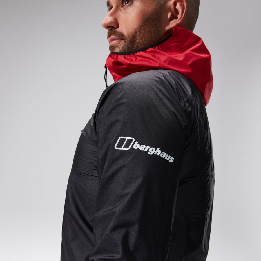 mens mtn guide hyper lt jacket - blackred berghaus
