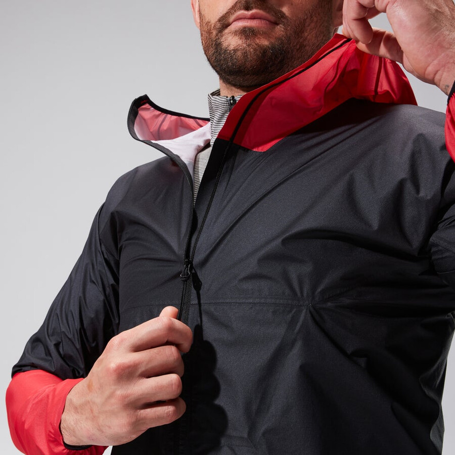 mens mtn guide hyper lt jacket - blackred berghaus