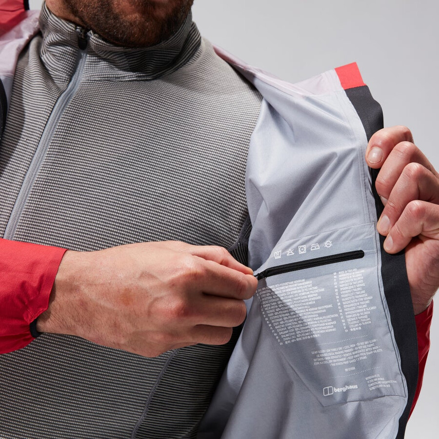 mens mtn guide hyper lt jacket - blackred berghaus