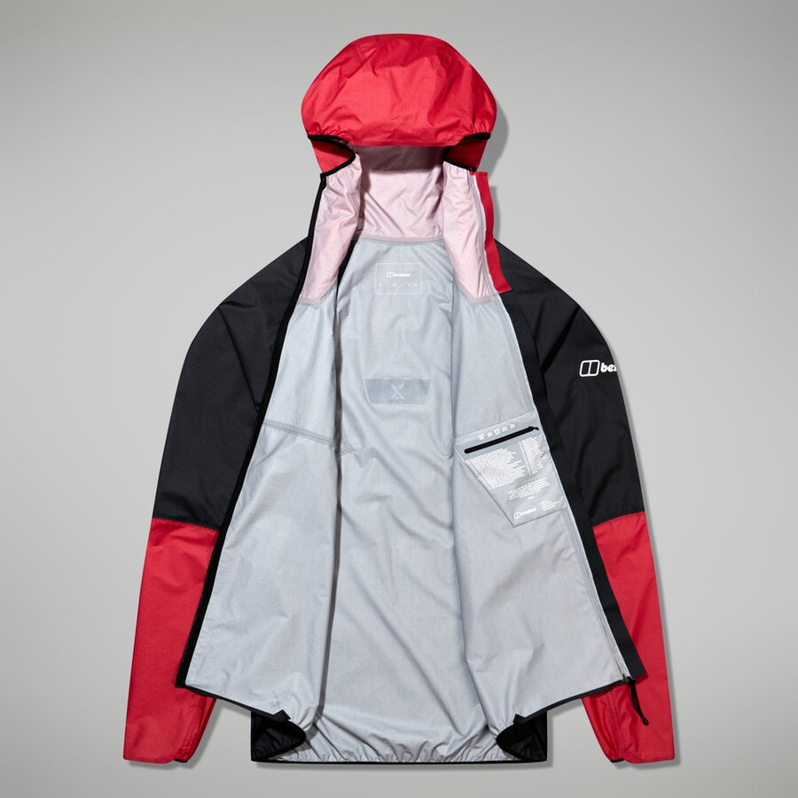 mens mtn guide hyper lt jacket - blackred berghaus