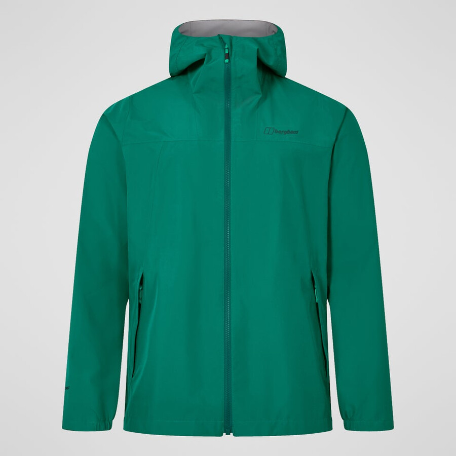 mens deluge pro 3.0 waterproof jacket - green berghaus