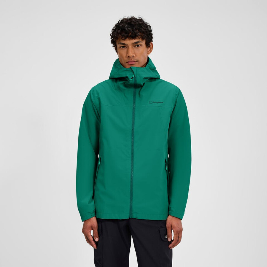 mens deluge pro 3.0 waterproof jacket - green berghaus