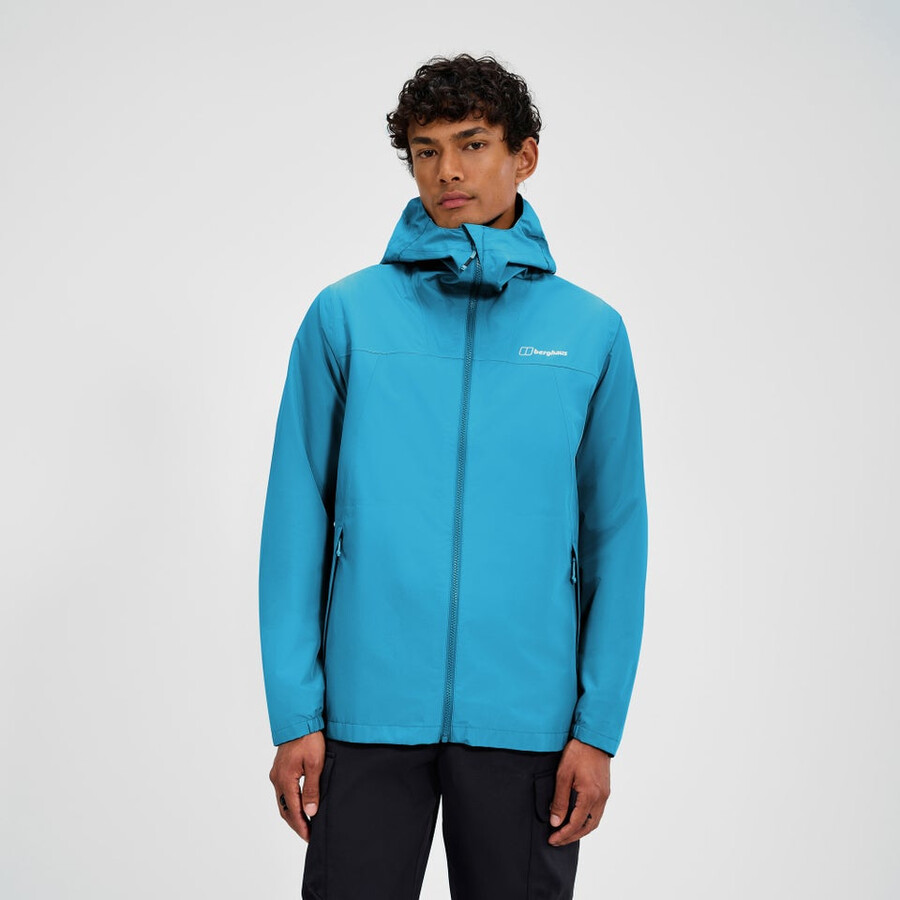 mens deluge pro 3.0 waterproof jacket - blue berghaus