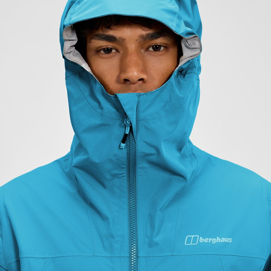mens deluge pro 3.0 waterproof jacket - blue berghaus