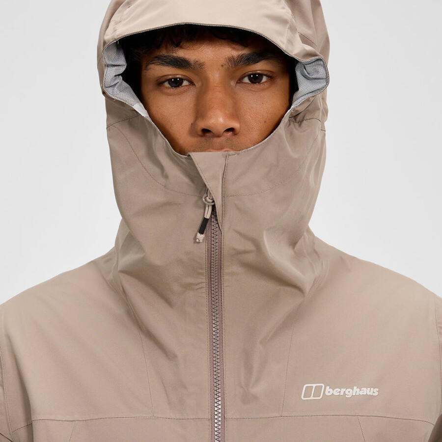 mens deluge pro 3.0 waterproof jacket - natural berghaus