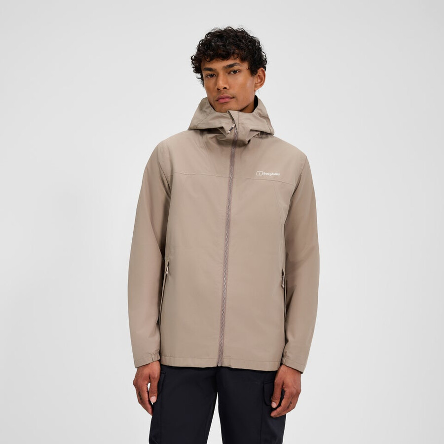 mens deluge pro 3.0 waterproof jacket - natural berghaus
