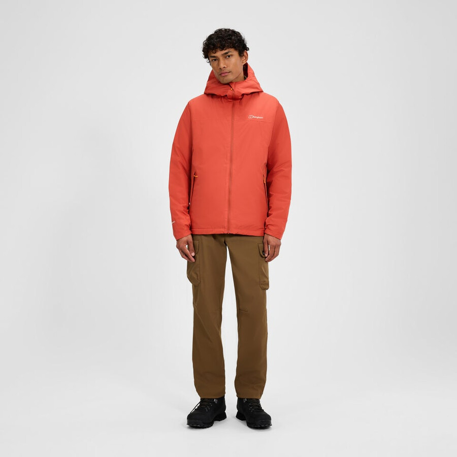 mens deluge pro 3.0 waterproof jacket - orange berghaus
