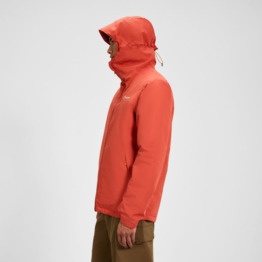 mens deluge pro 3.0 waterproof jacket - orange berghaus