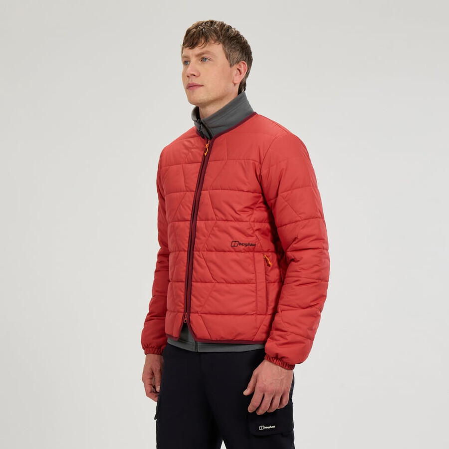 mens netherdene quilted jacket - orange berghaus