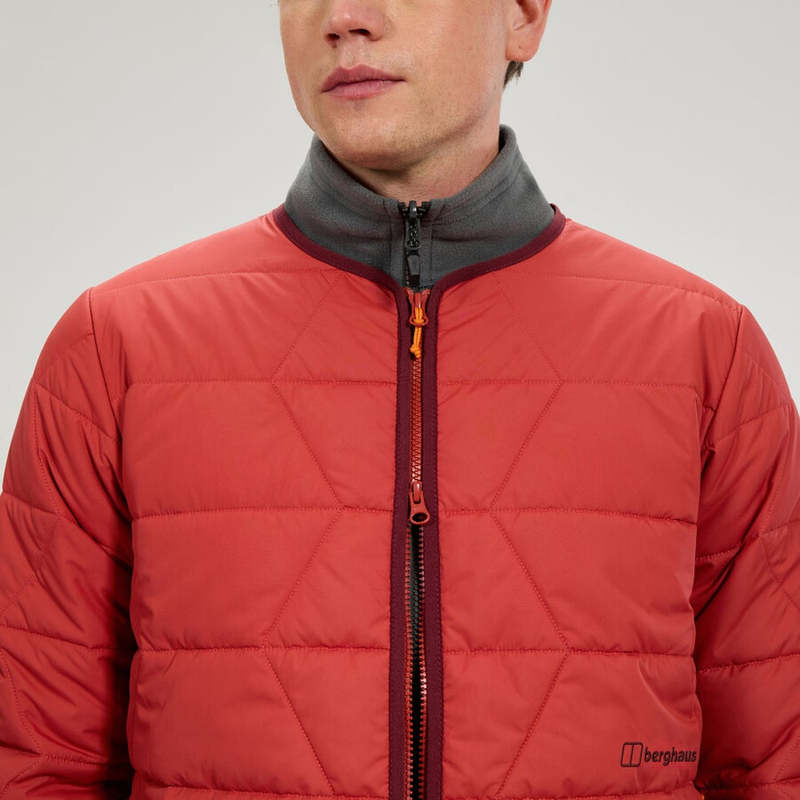mens netherdene quilted jacket - orange berghaus