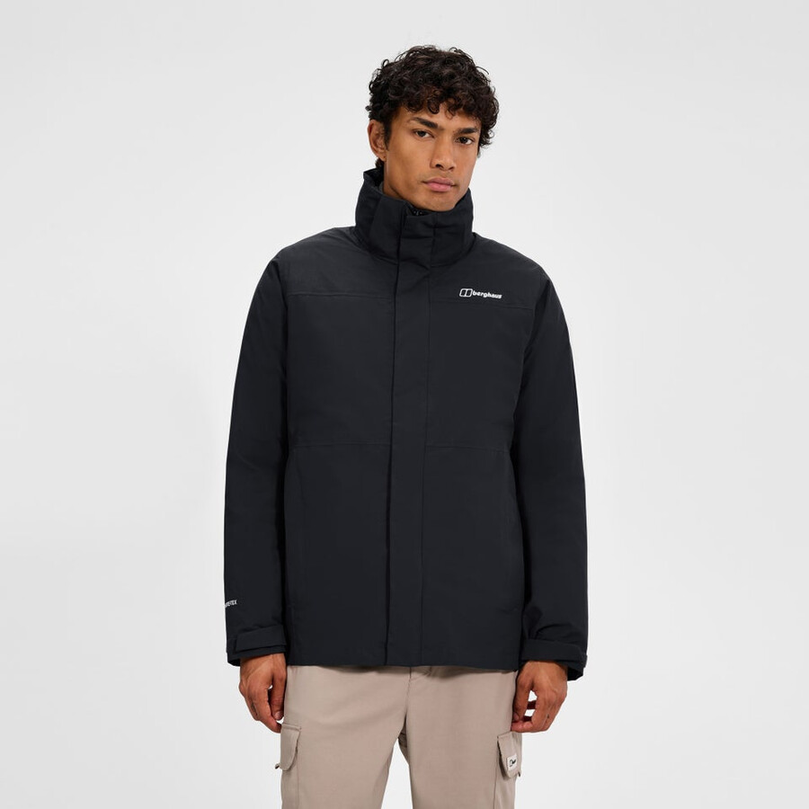 mens hillwalker 2.0 gemini gore-tex waterproof 3in1 jacket - black berghaus