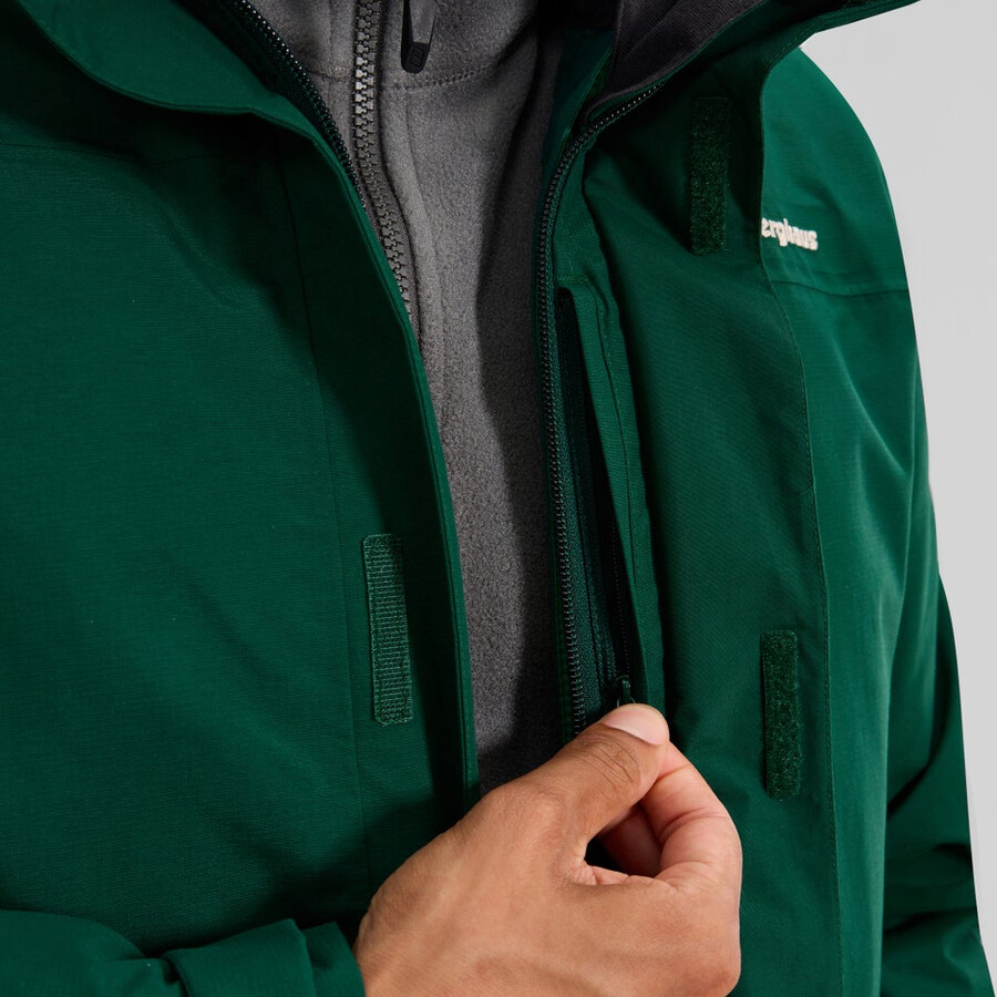 mens hillwalker 2.0 gemini gore-tex waterproof 3in1 jacket - green berghaus