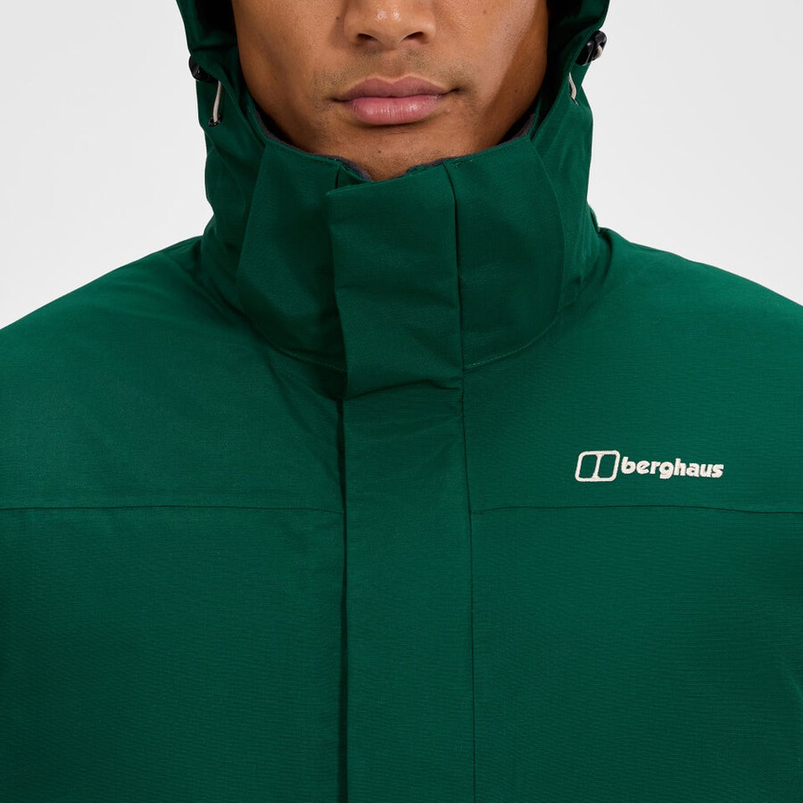 mens hillwalker 2.0 gemini gore-tex waterproof 3in1 jacket - green berghaus