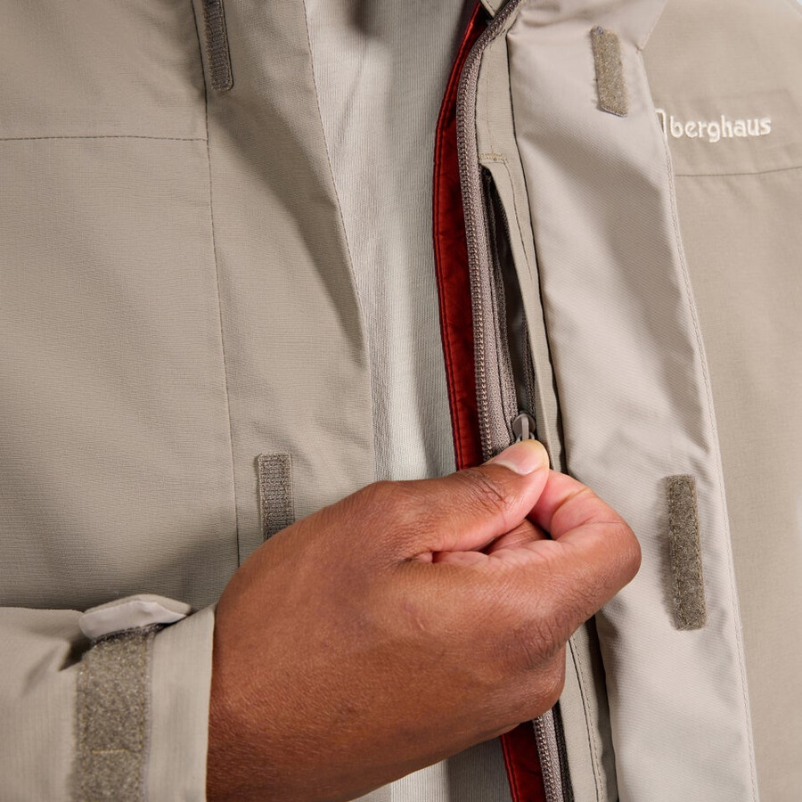 mens hillwalker 2.0 gemini gore-tex waterproof 3in1 jacket - naturalorange berghaus